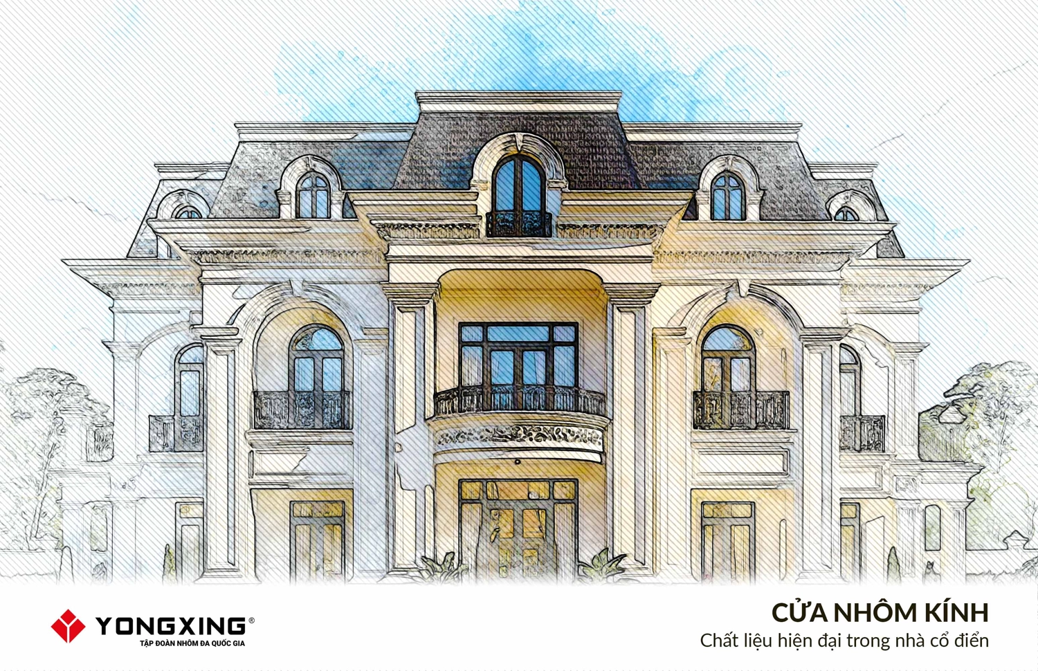 1809 cửa nhôm kính chất liệu hiện đại