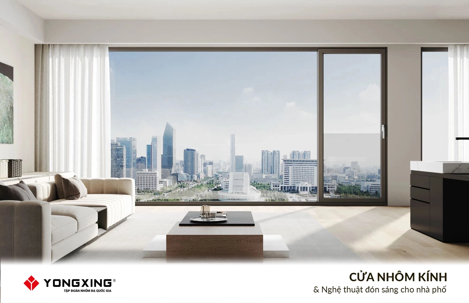 2307 cửa nhôm kính và nngheej thuật đón sáng