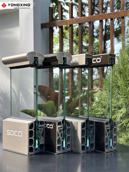 Các mẫu lan can nhôm không trụ Yongxing 3