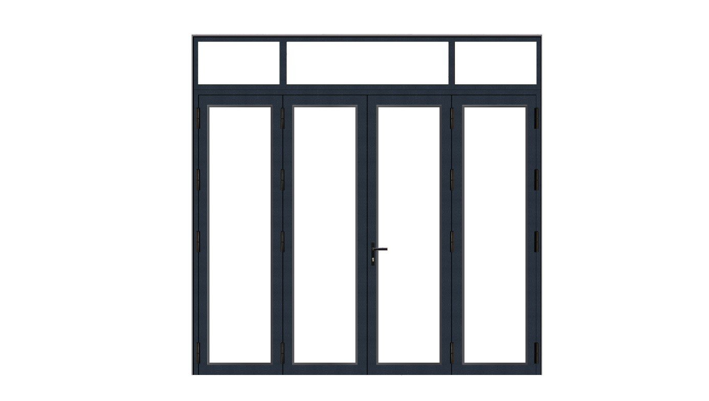 Cửa nhôm Yongxing hệ 8090 - cửa đi mở quay 4 cánh 