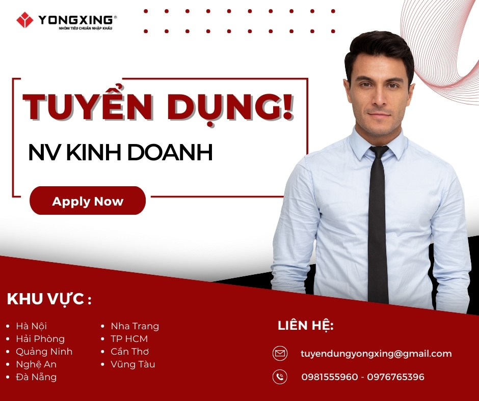 Nhà máy nhôm Yongxing tuyển dụng nhân viên kinh doanh